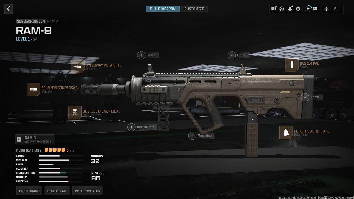 A MW3 menu shows the best loadout for the RAM 9.