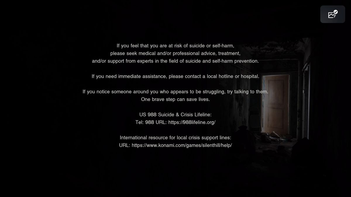 The content warning that says, “If you feel that you are at risk of suicide or self-harm, please seek medical and/or professional advice, treatment, and/or support from experts in the field of suicide and self-harm prevention. If you need immediate assistance, please contact a local hotline or hospital. If you notice someone around you who appears to be struggling, try talking to them. One brave step can save lives. Then it lists the suicide and crisis lifeline and some website for resources.”