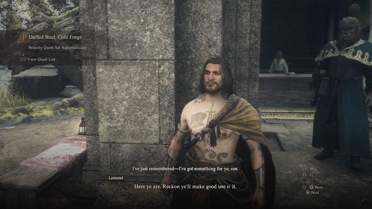 Lamond speaks to the Arisen in Dragon’s Dogma 2