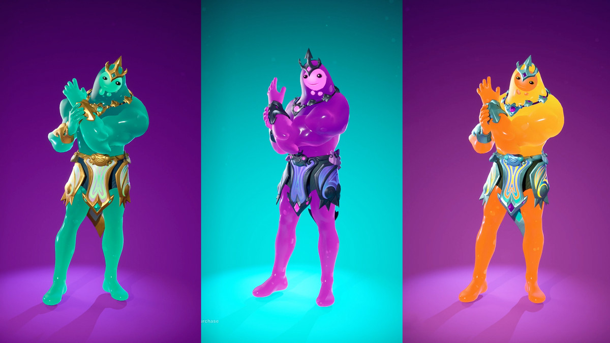 Fortnite Myths &amp; Mortals Poseidon, Immortal Poseidon, and Magmatic Poseidon skins