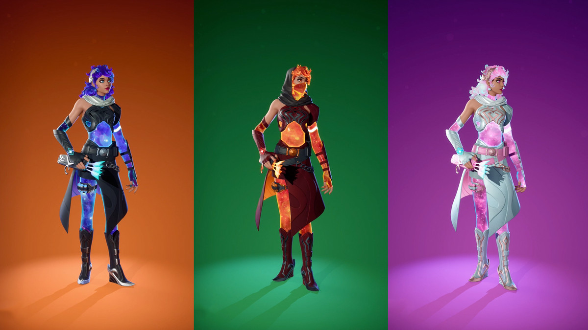 Fortnite Myths &amp; Mortals Artemis, Immortal Artemis, and Elysian Artemis skins