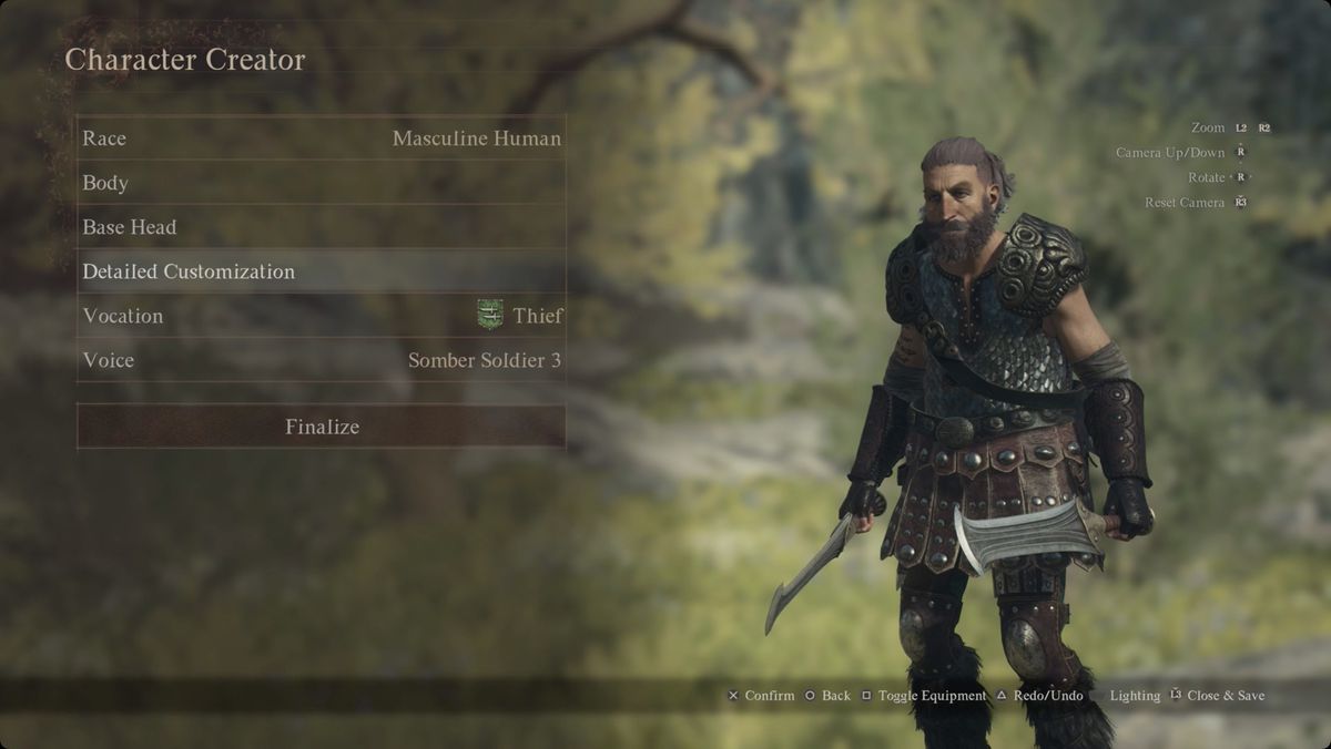 Dragon’s Dogma 2 Character Creator character finalization screen