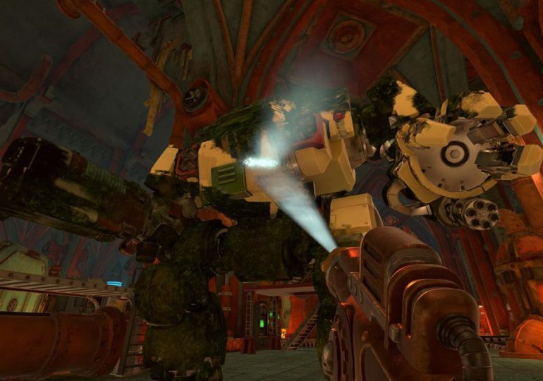 PowerWash Simulator goes surprisingly hard on the Warhammer 40K vibes