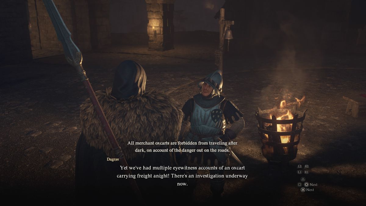 The Arisen talks to Dagras in Dragon’s Dogma 2