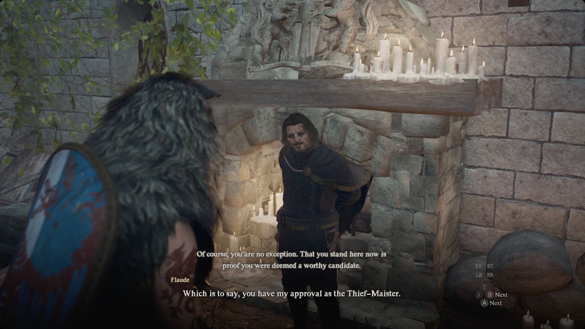 Dragon’s Dogma 2 speaking to the false Thief maister