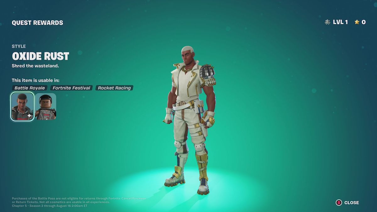 Oxide Rust&nbsp;in Fortnite Chapter 5 Season 3’s battle pass