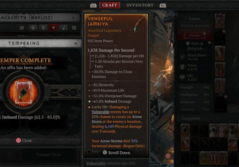 How to add affixes with Tempering in Diablo 4