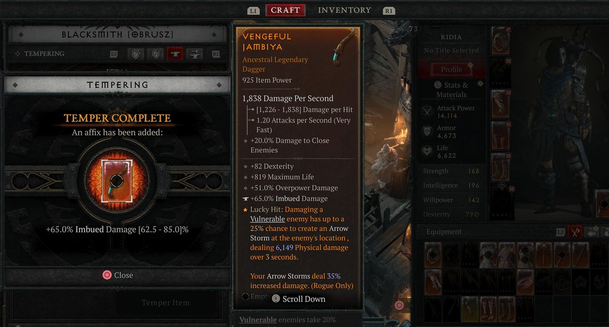 How to add affixes with Tempering in Diablo 4