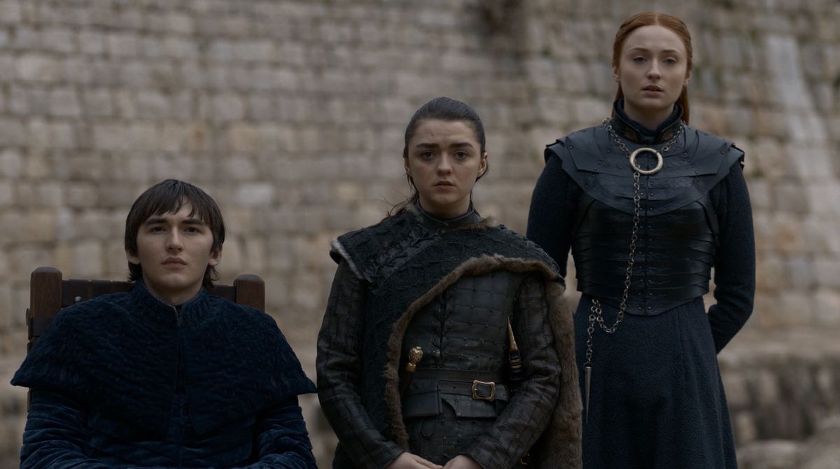 Game of Thrones S08E06 The Stark children say goodbye