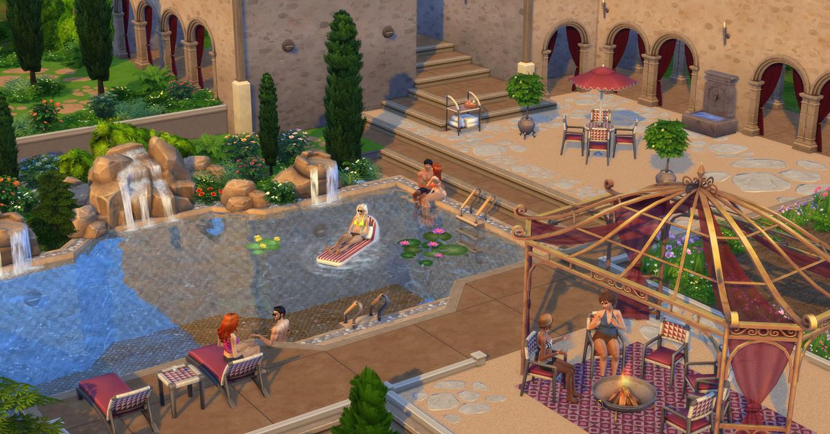 The Sims 4’s next kits focus on poolside luxury and cozy bistro dining