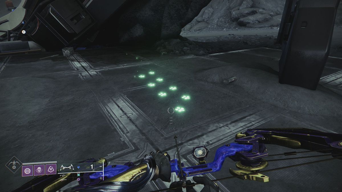 A series of paw prints on the Moon in Destiny 2