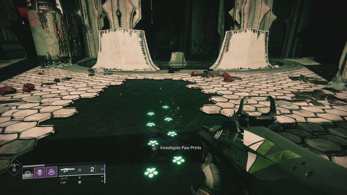 Paw prints in the Temple of Crota in Destiny 2