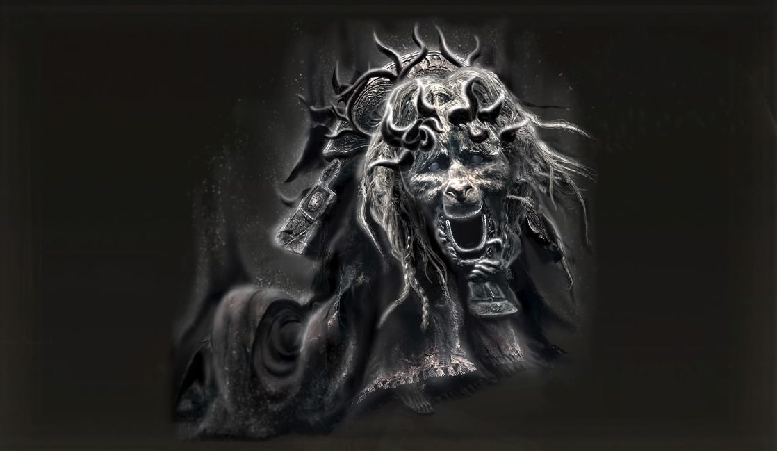 Artwork of the Divine Beast Dancing Lion Remembrance from Elden Ring: Shadow of the Erdtree