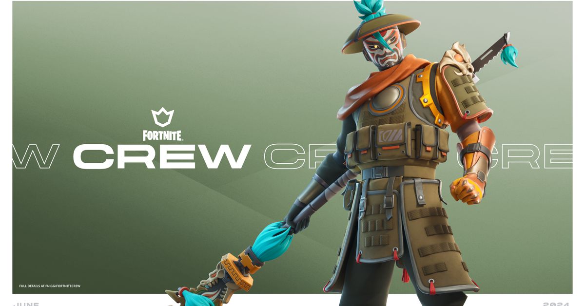 Fortnite Crew Pack and skin for June 2024