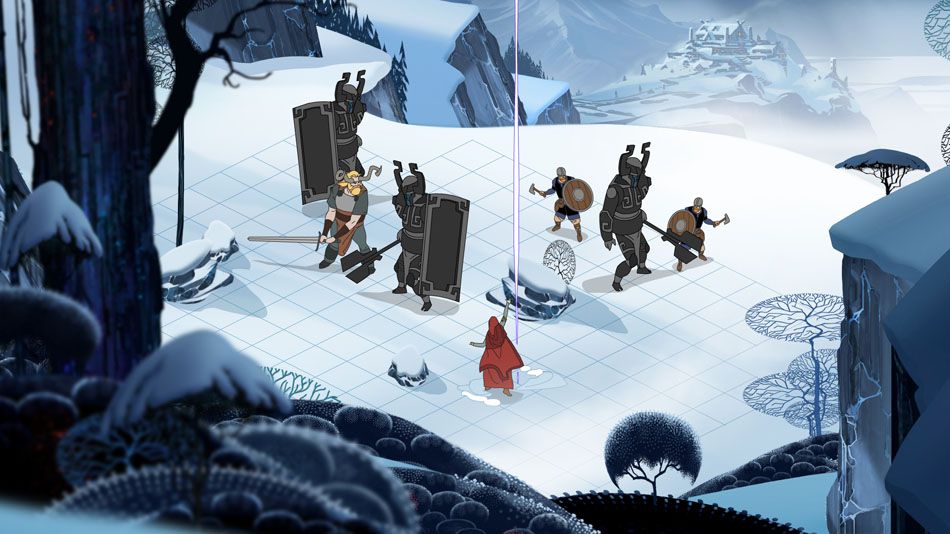 Warriors on tiles in The Banner Saga