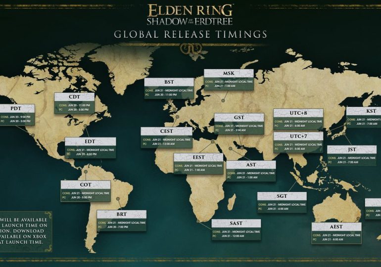 What time does Elden Ring: Shadow of the Erdtree DLC release?