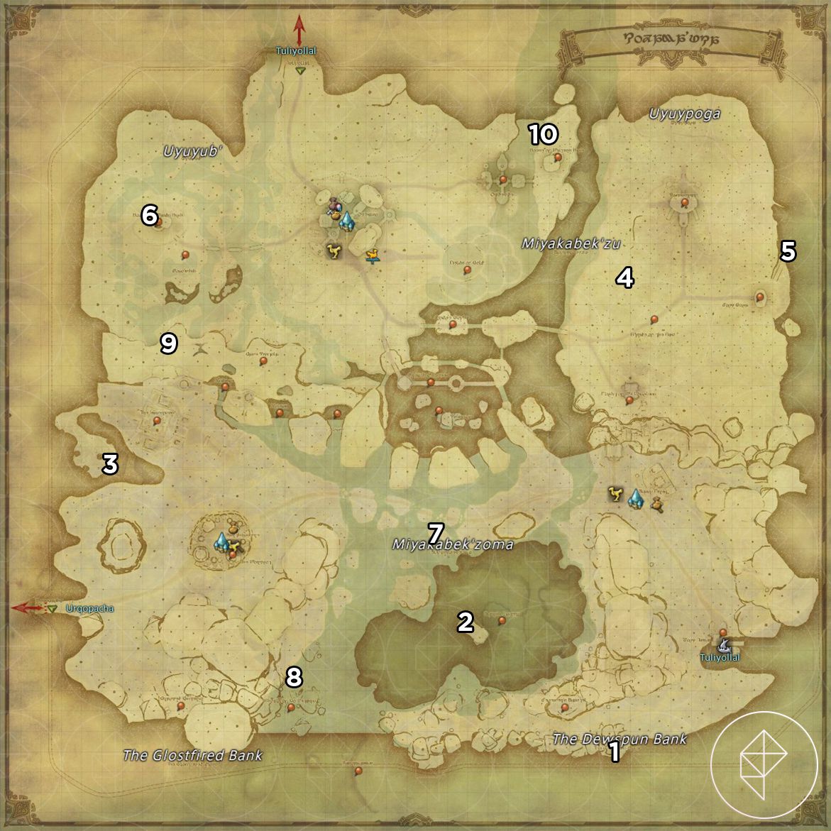 Dawntrail aether current locations in FFXIV