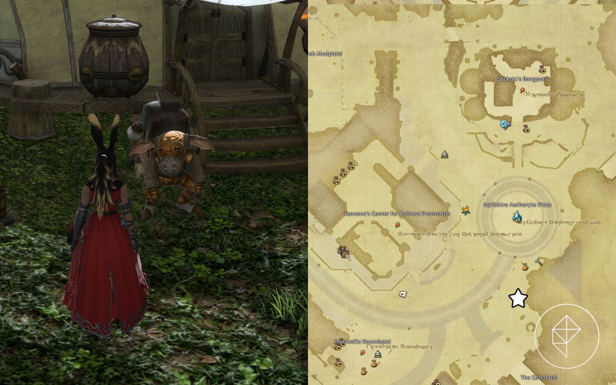 Slowfix a masked goblin in Idyllshire in FFXIV